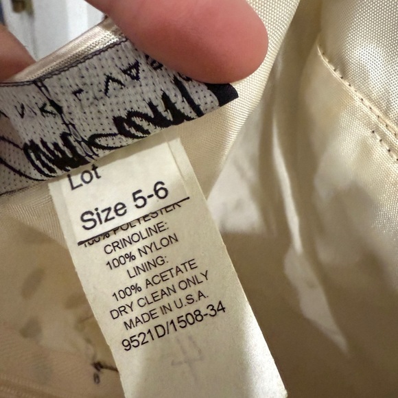 VTG Zum Zum by Niki Livas Cream Brown Polka Dot Babydoll Dress Tulle Bow Y2K - Picture 7 of 11